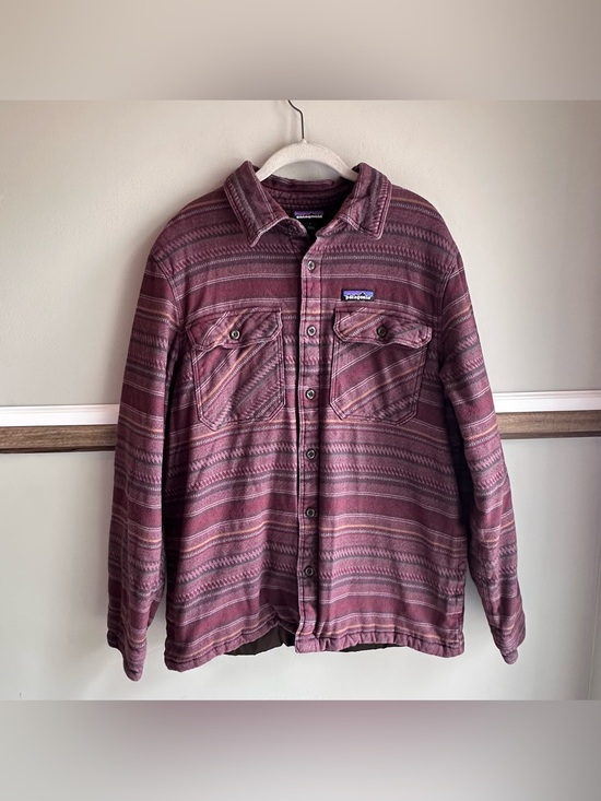 Patagonia Other - Patagonia Fjord Insulated Flannel Button Front Shirt 27640 Folk Dobby dark ruby